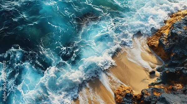 Obraz the waves of the sea beautiful oil painting on canvas seascape