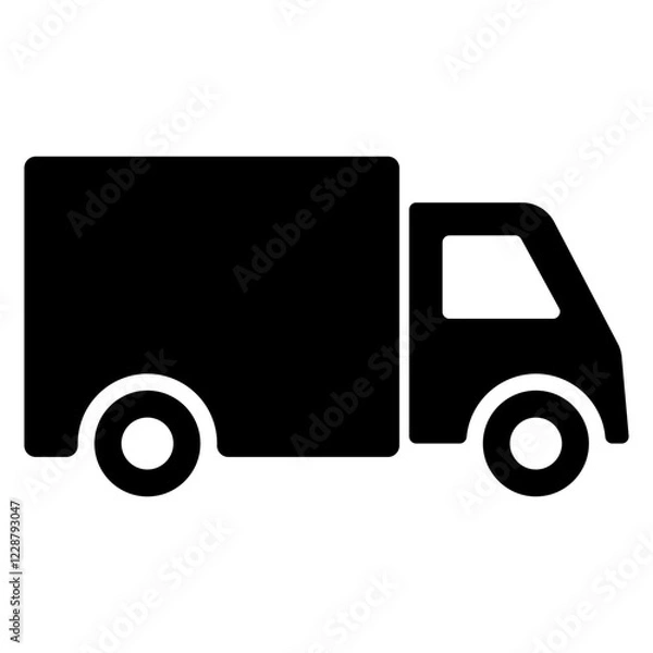 Fototapeta vector delivery truck icon