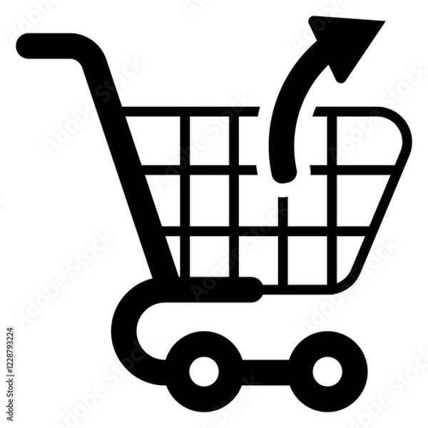 Fototapeta Shopping Cart with Return Arrow