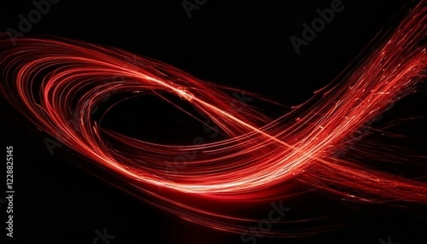 Fototapeta 赤い火花・火の粉. AI generated.