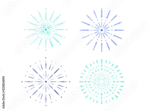 Obraz 花火模様のイラスト