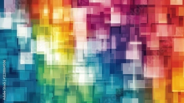 Fototapeta Abstract Colorful Square Pattern Background