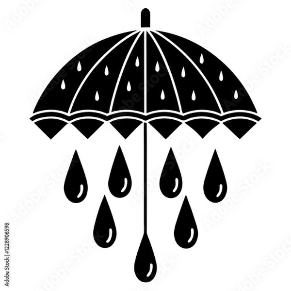 Fototapeta drizzle scale silhouette vector illustration 