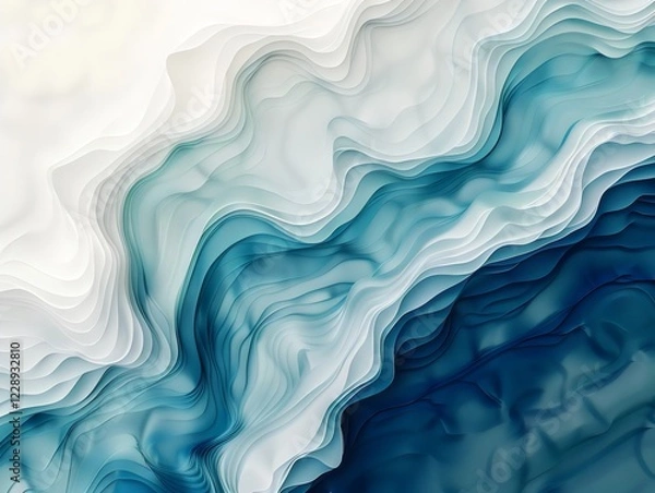 Obraz A modern and professional abstract background with a gradient effect, transitioning between white and blue tones, emphasizing clarity and brightness