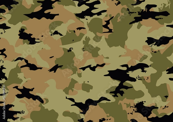 Fototapeta Camouflage pattern in brown tones