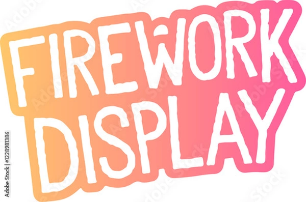 Fototapeta Firework Display Sticker.
