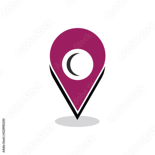 Fototapeta Set of map pointer, location pin place marker, GPS location symbol vector