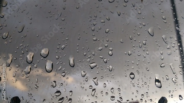 Obraz Vidro molhado da chuva