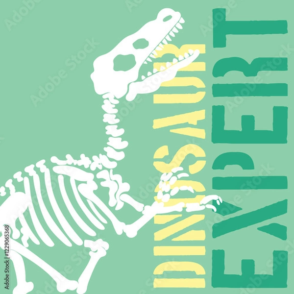Obraz t rex skeleton vector illustration