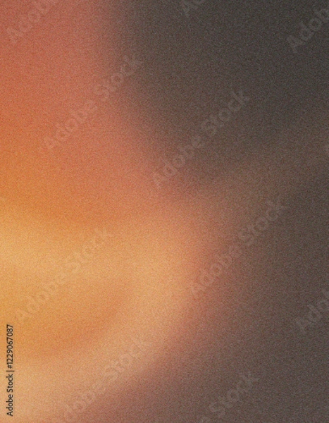 Obraz Distressed gradient overlay with grain noise, transparent 90s grunge texture, ideal for band posters, retro websites, or YouTube intro screens.