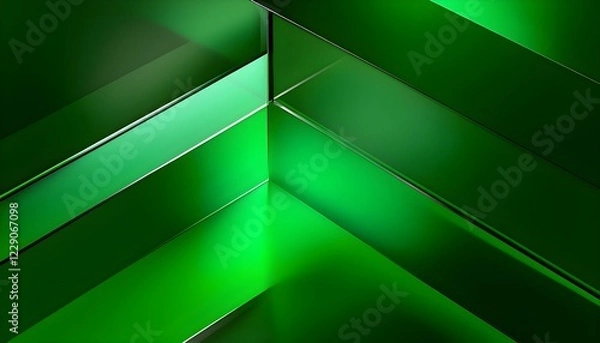 Obraz Translucent vibrant colored geometric shapes create depth with sharp angles and smooth transitions