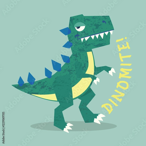 Obraz cartoon dinosaur vector illustration