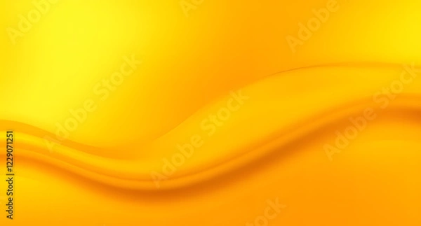 Fototapeta Sunset gold yellow abstract background. Gradient blend. Flowing waves. Rough dusty texture. Brushed matte finish. Warm glow. Light rays. Polished brass effect.