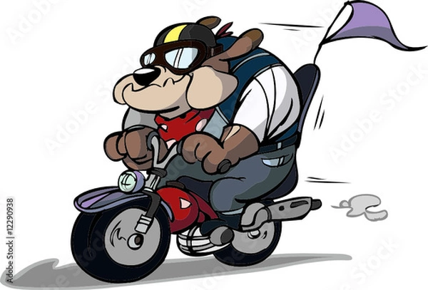 Obraz biker dog