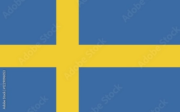 Fototapeta National flag of Sweden