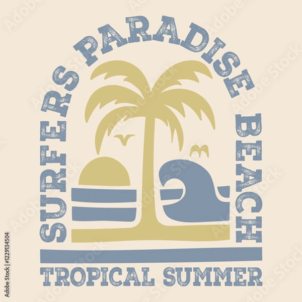 Obraz bohem surf poster illustration