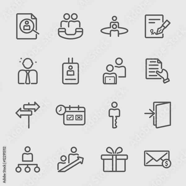 Fototapeta Human Resources  line icon