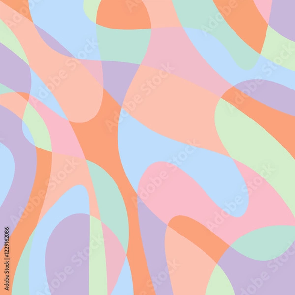Fototapeta Abstract background with wavy lines. Banner and cover for your design.