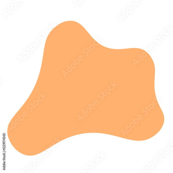 Fototapeta Peachy Abstract Blob Elements Illustration