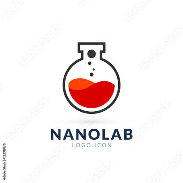 Fototapeta Szablon logo laboratorium nano