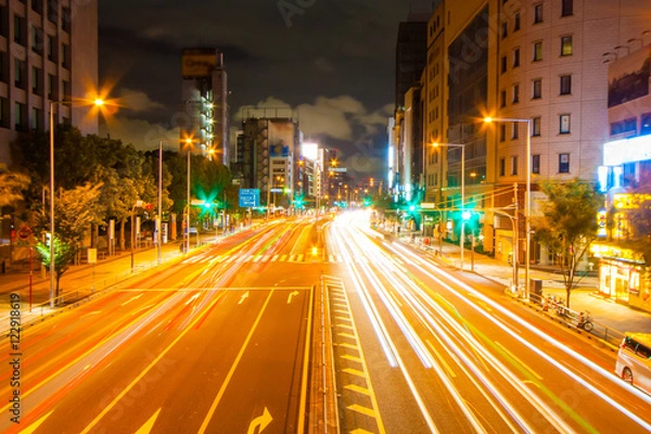 Obraz City lights in Tokyo