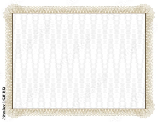 Obraz Classic style Certificate with light brown floral border
