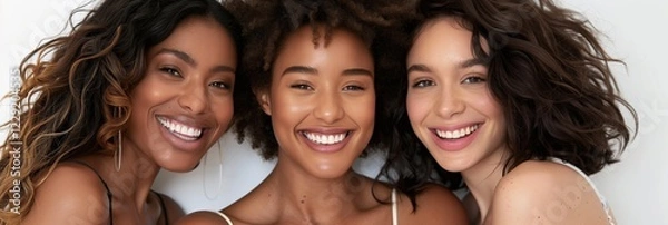 Fototapeta A diverse group of friends happily celebrate their unity and strong bond. Their joyful energy and affectionate connections create a vibrant and positive atmosphere filled with friendship and love