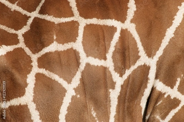 Fototapeta Giraffe, coat detail (Giraffa camelopardalis reticulata)