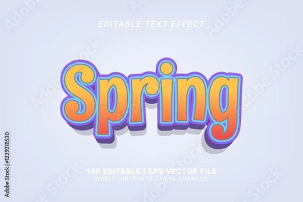 Fototapeta Spring Editable Text Effect Design