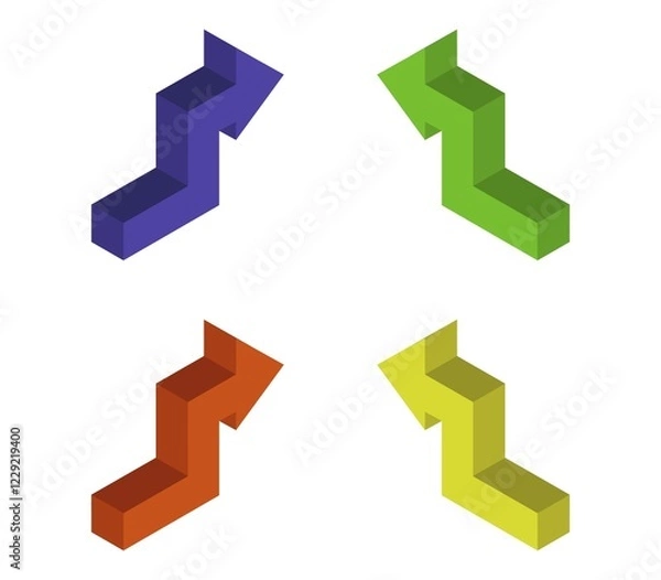 Fototapeta Arrow icon illustrated in vector on white background