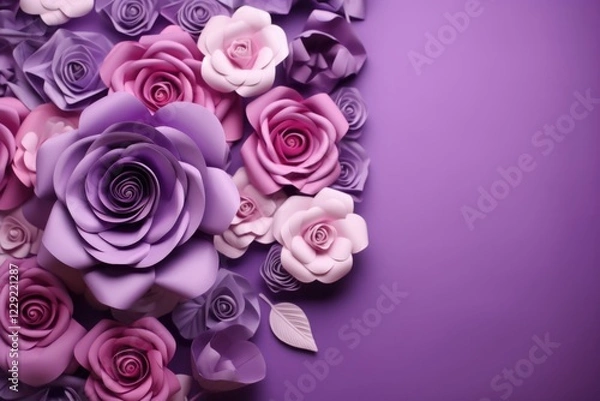 Obraz Valentine's Day purple color background wallpaper banner