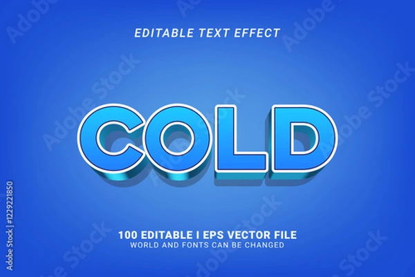 Fototapeta Cold Editable Text Effect Design