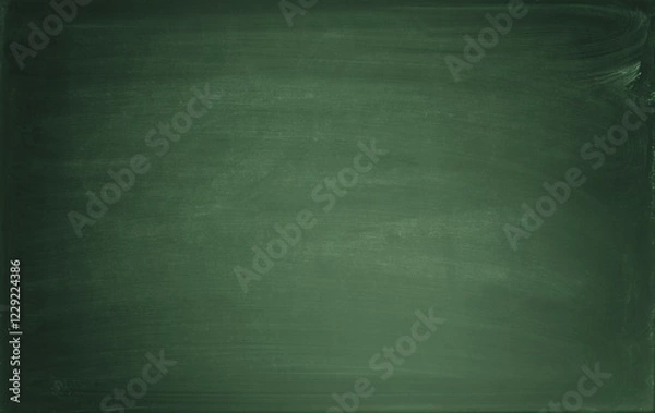Fototapeta Blank green blackboard vintage color toned, space for text or images