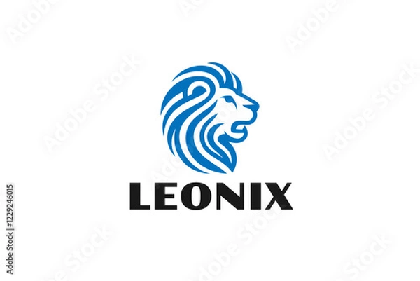 Obraz royal king lion head logo vector 