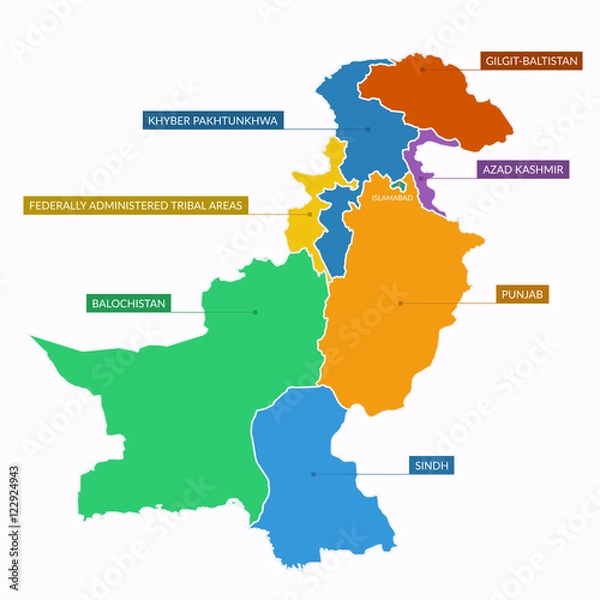 Obraz Pakistan Map