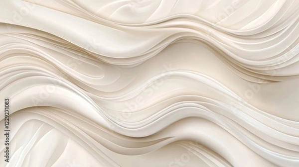 Obraz Soft beige fabric waves create a soothing texture in a minimalist design for contemporary interiors