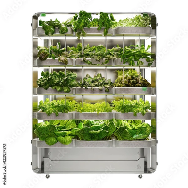 Fototapeta Sleek Automated Vertical Farming System