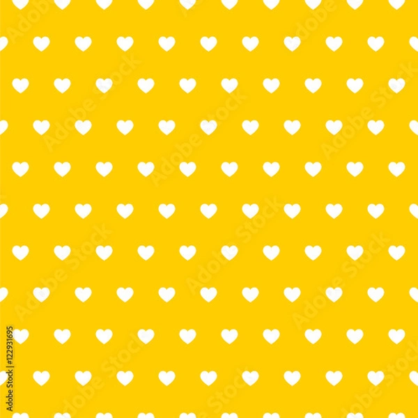 Obraz Seamless polka pattern with hearts. Vector