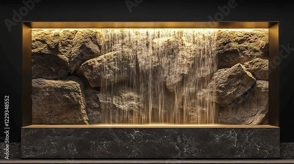 Obraz Waterfall Night View Classic Long Exposure of a Famous and Majestic Waterfall A beautiful view at night. Cascade waterfall Passing the main road. Cool summer and rainy days.