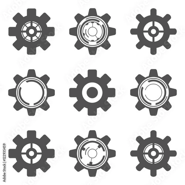 Fototapeta Abstract gear icon.Technology element.