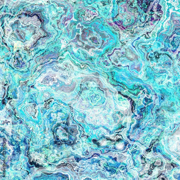 Fototapeta Discover Beautiful Abstract Watercolor Patterns in Vivid Blue for Your Creative Projects
