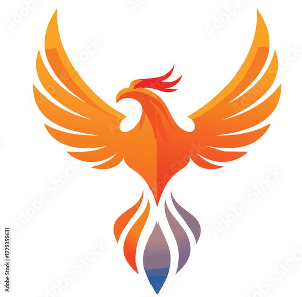 Fototapeta Stylized Phoenix Logo Vector for Dynamic Companies, Motivational Branding, and Artistic Business Identity