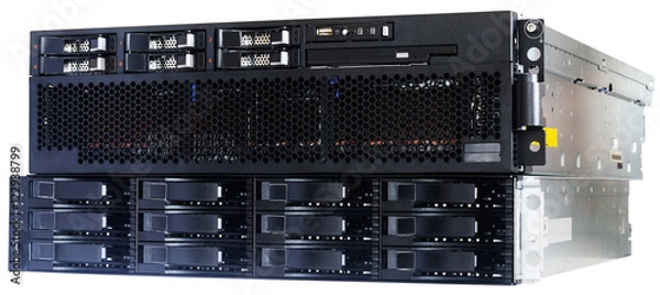 Obraz Blade server and disk array storage