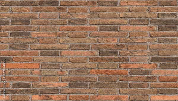 Fototapeta Old multicolor brick wall texture. Seamless pattern. Texture for background or realistic rendering.