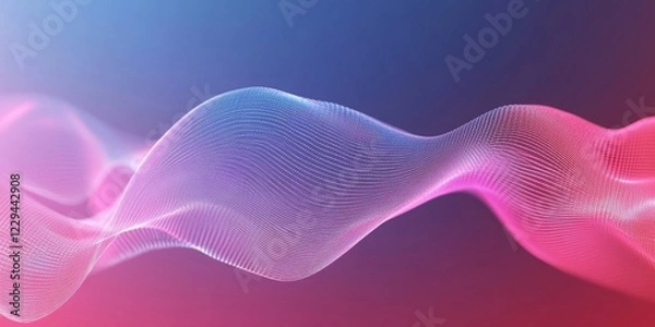 Obraz Vibrant Abstract Waves: A Stunning Visualization of Digital Fluidity and Modern Design Elements