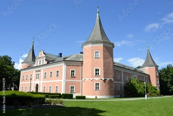 Fototapeta Architecture from Sokolov city and blue sky