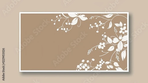 Fototapeta background with minimal floral pattern