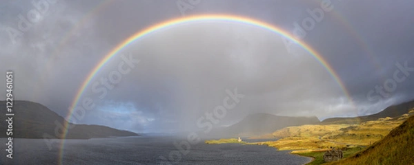 Obraz Rainbow Over Ardvreck Castle