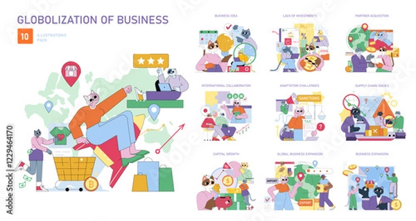 Obraz Business. Flat Vector Illustration