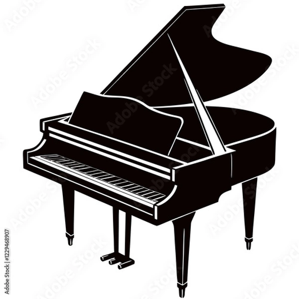 Obraz piano and notes